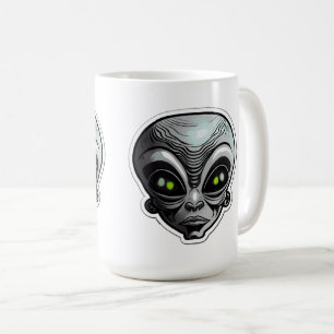 Mug Sticker Alien Art Classic Mug, 15 oz