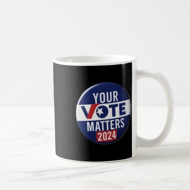 Mug Sticker de conception du bouton de campagne Vote S (Droite)