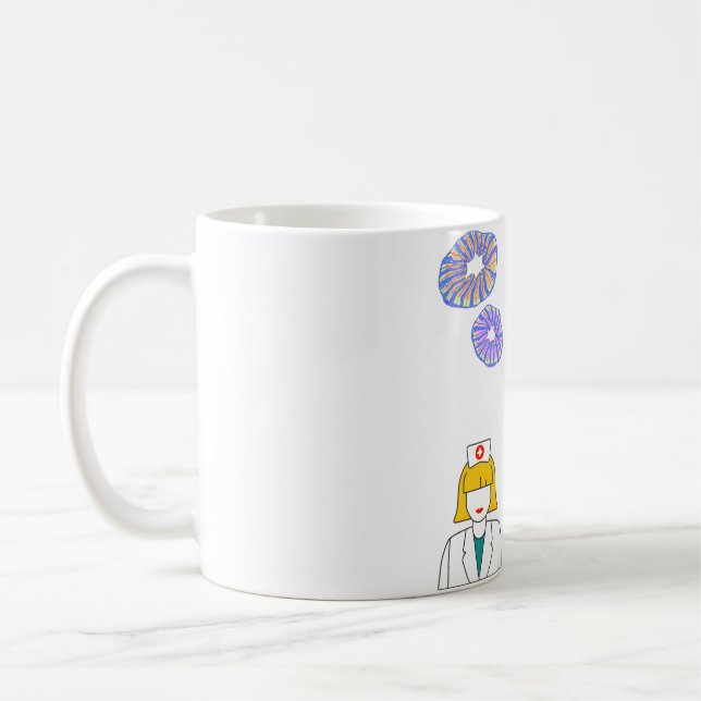 Mug Sticker de l'infirmière de prévention des infectio (Gauche)