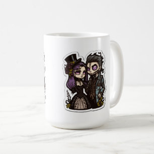 Mug Sticker en couple de dessin gothique Art Classic M
