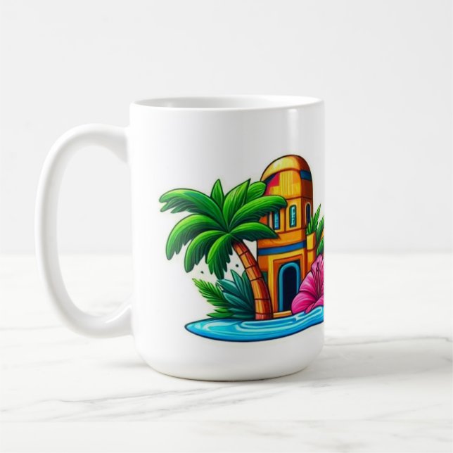 Mug Sticker Paradise Tropical (Gauche)