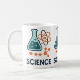Mug Stickers Objet scientifique - Flacon, Molécules et
