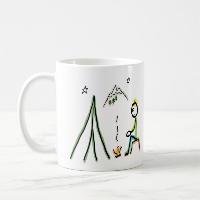 Mug Stickman Camping (Gauche)