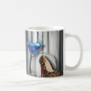 Mug stilletos de fille de cocktail de martini de