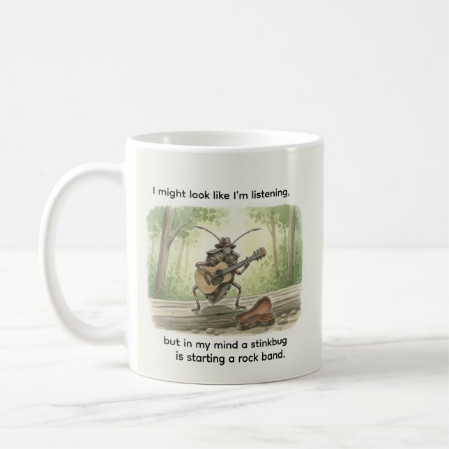 Mug Stink Bug Gifts Funny Brown Marmorated Stinkbug  (Gauche)