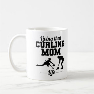 Mug Stone Curling Hiver Glace Sport Curler Maman