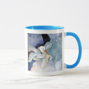 Mug Stork and Baby