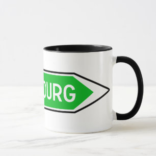 Mug Strasbourg, panneau routier, France