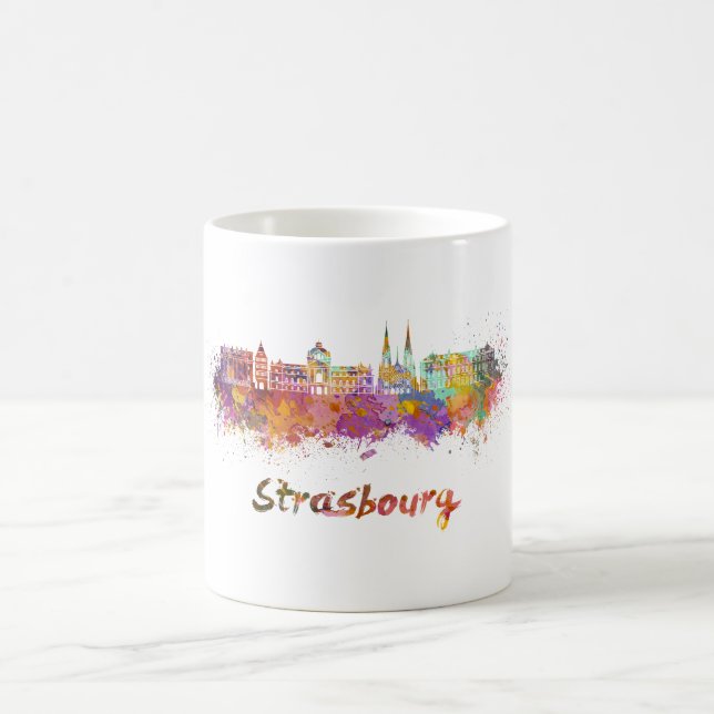 Mug Strasbourg skyline in watercolor (Centre)