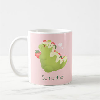 Mug Strawberry Matcha Dinosaur 