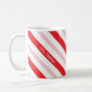Mug Stripes et nom de la menthe poivrée du sucre de ca
