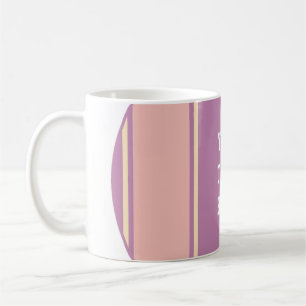 Mug STRIPES SPORTIVES - Pastel Violet Jaune + votre te