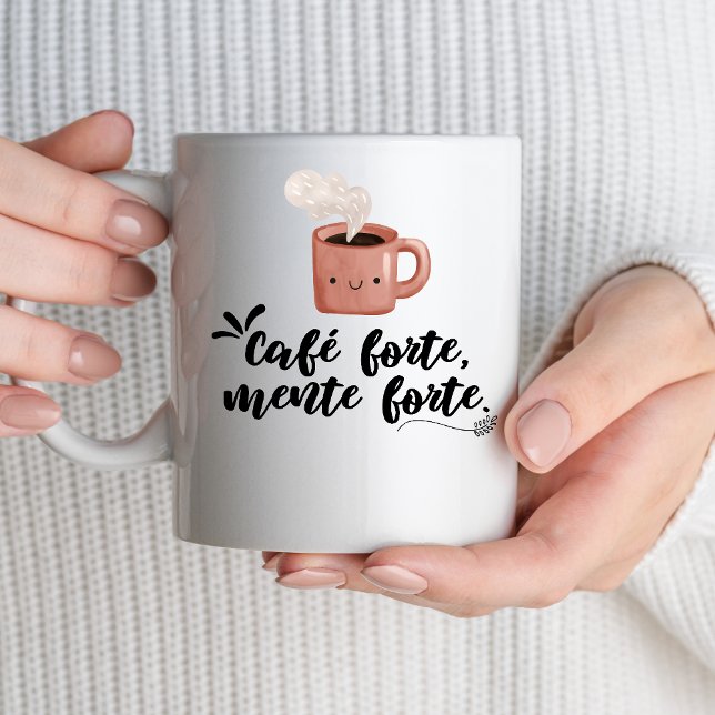 Mug Strong coffee, strong mind | Motivational Quote (Créateur téléchargé)