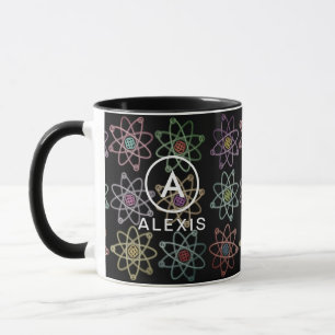 Mug Structure atomique du nom de monogramme Science
