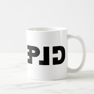 Mug Stupide sur la Mug, astucieux dans le miroir
