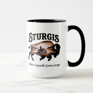 Mug Sturgis Black Hills SD Bison Légendes
