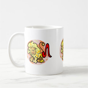 Mug Style années 1970 Leo Lion avec Symbole
