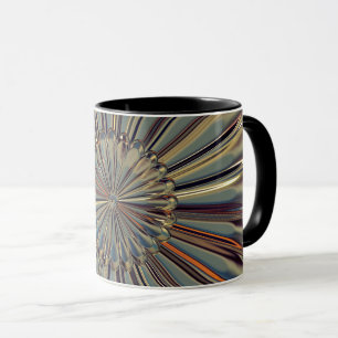 Mug Style Art déco coquille de ventilateur or look mét
