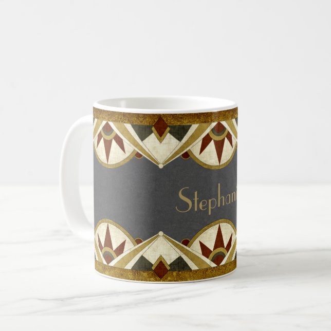 Mug Style Art Déco personnalisé (Devant gauche)