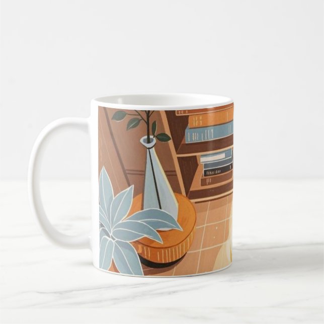 Mug Style Boho chaleureux et Abstrait (Gauche)