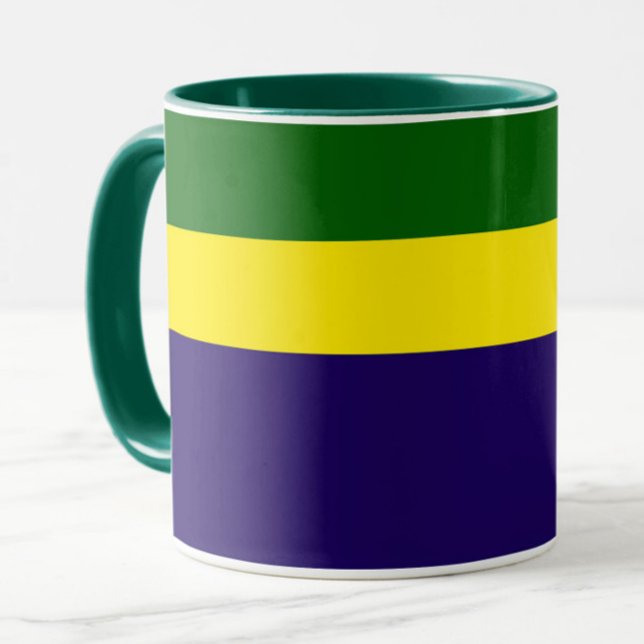 Mug Style de bloc couleur bleu vert (Créateur téléchargé)
