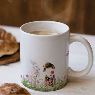 Mug Style de date de lapin couple Vintage