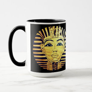 Mug Style égyptien Pharaon noir et or