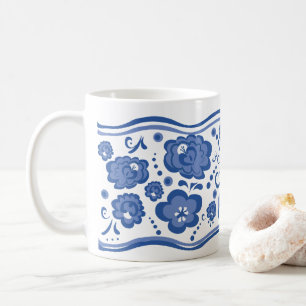 Mug Style floral russe de Gzhel