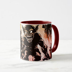 Mug Style Graphique Rétro Années 50 de Ville en Ruine