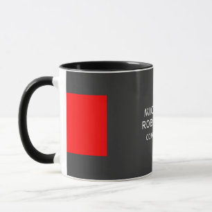 Mug Style gris rouge minimaliste moderne