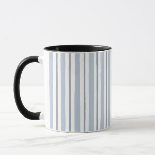 Mug style rayures bleu clair pastel