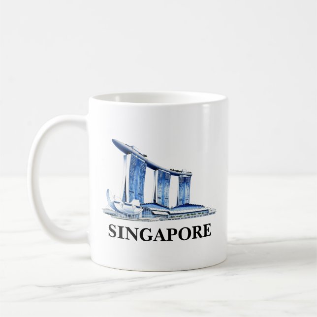 Mug Style Singapore Skyline Travel (Gauche)