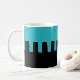 Mug Style Turquoise et Motif noir