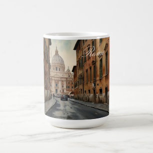 Mug Style Vintage Rome Voyage Aquarelle Italienne