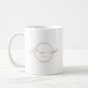 Mug Styles Tiffany Marine Blue & Rose Gold Company Log