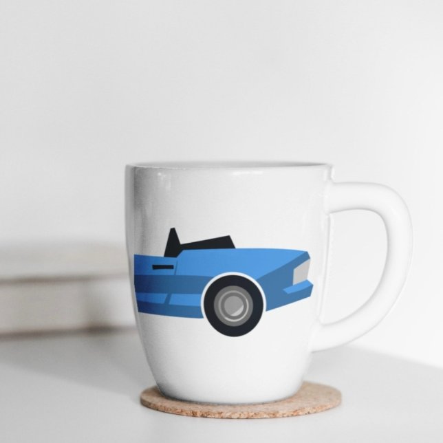 Mug Stylisé Convertible Sports Car avec nom (Créateur téléchargé)