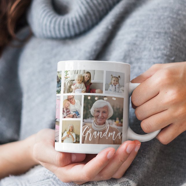 Mug Stylish Grandma 15 Photo Collage (Créateur téléchargé)