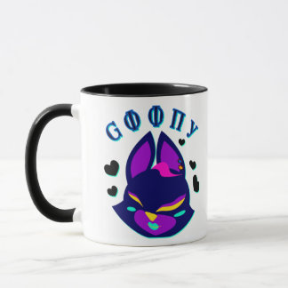 Mug stylized fox-cat hybrid 