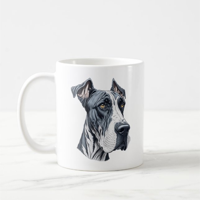 Mug Stylized Great Dane Head (Gauche)
