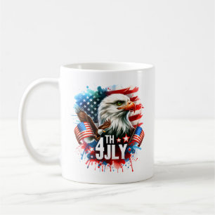 Mug Sublimation d'aigle patriotique américain-61905