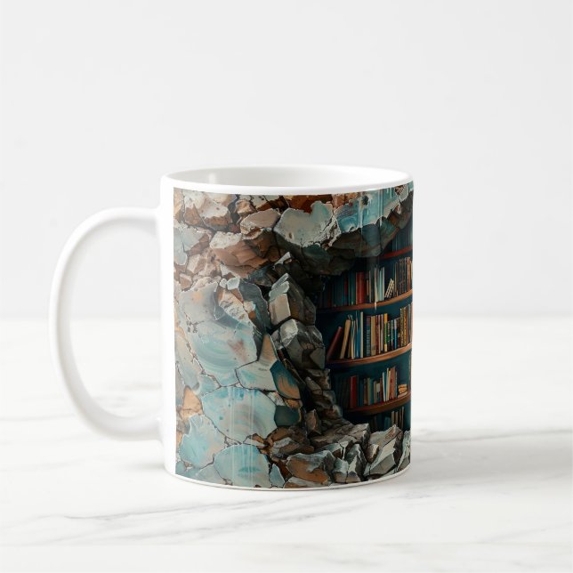 Mug Sublimation de la bande 3D de la bibliothèque 3D e (Gauche)