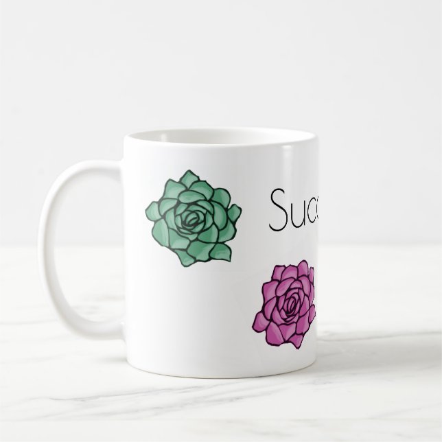 Mug Succ il vers le haut des succulents (Gauche)