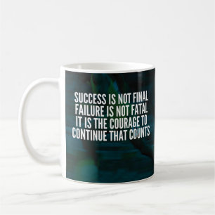 Mug Succès, échec, courage - Motivation de l'entraînem
