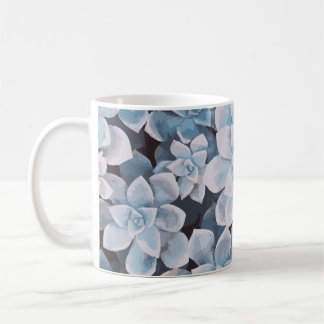 Mug Succulent bleu monoton