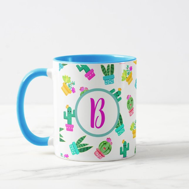 Mug Succulents et cactus Kawaii à pots mignons (Gauche)