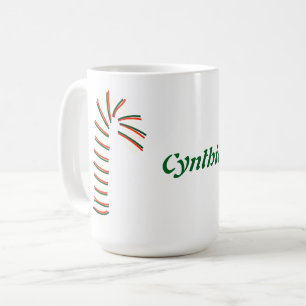 Mug Sucre de canne artistique de la saison des Fêtes