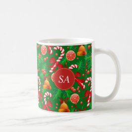 Mug Sucre de canne Noël cloche Noël Holly