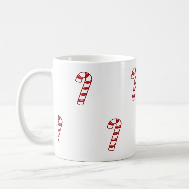 Mug Sucres de canne rouges de Noël (Gauche)