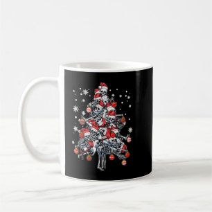 Mug Sugar Skull Santa Hat Christmas Tree Funny Xmas