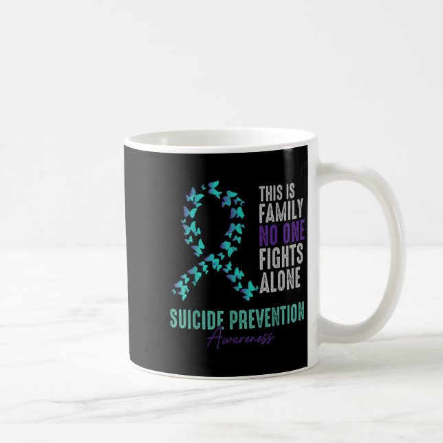 Mug Suicide Prevention Awareness Butterfly Teal Purple (Droite)